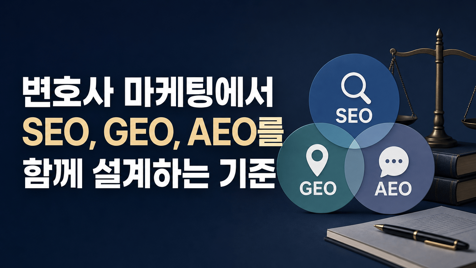 변호사 마케팅에서 SEO, GEO, AEO를 함께 설계하는 기준