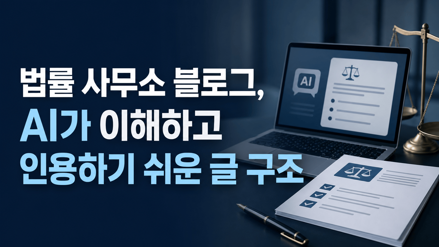 법률 사무소 블로그, AI가 이해하고 인용하기 쉬운 글 구조